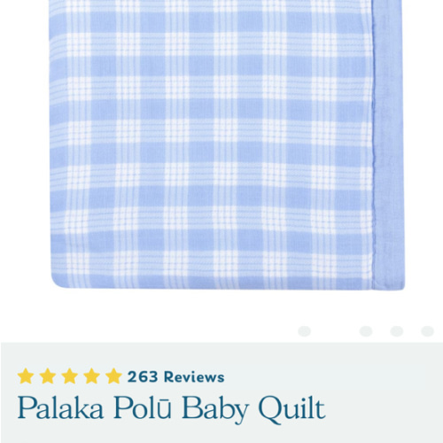 Palaka Polū Baby Quilt