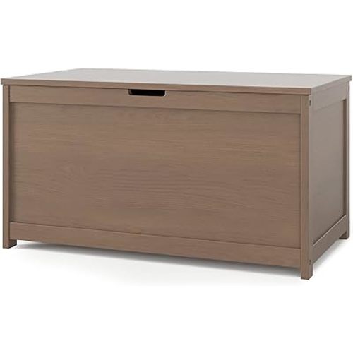Child Craft Harmony 33” Wood Toy Box, Large Storage Chest, Plenty of Storage, 2 Safety Hinges, Standard Ventilation Hole on Back, 6 Cubic Feet of Storage (Dusty Heather)