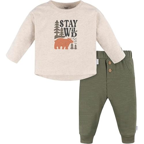 Gerber baby-boys Baby Boys' Jogger Set (3-6 months) or (6-9 months)