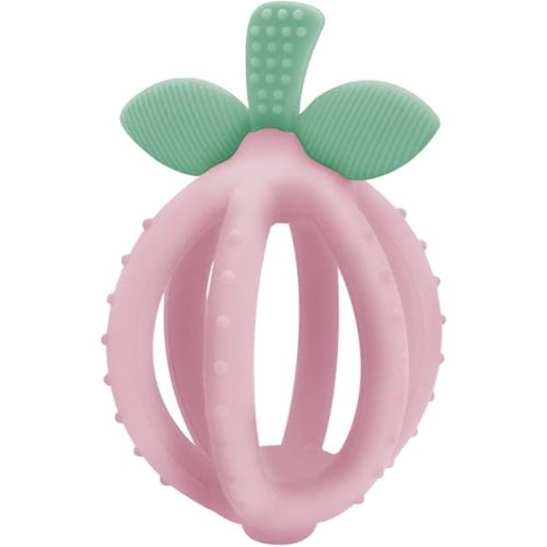 Itzy Ritzy Teething Ball & Training Toothbrush - Silicone, BPA-Free Bitzy Biter Lemon-Shaped Teething Toy Features Multiple Textures to Soothe Gums & an Easy-to-Hold Design (Pink Lemonade)