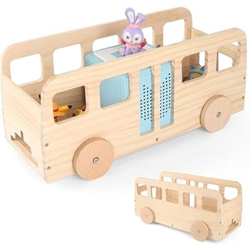 for Tonies Box Storage Organizer Shelf, Magnetic Floating Shelves for Toniebox Tonies Characters for Children, Charger, Display Collection 20~30 Characters - Bus