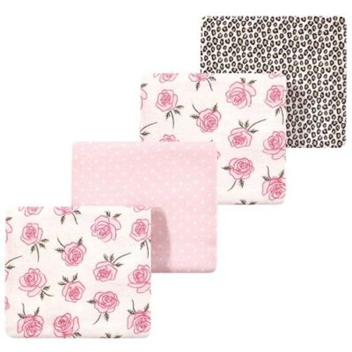Luvable Friends Little Treasure Flannel Receiving Blankets 4pk