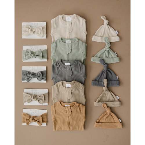 Oatmeal Organic Cotton Ribbed Snap – Simple Steps Market