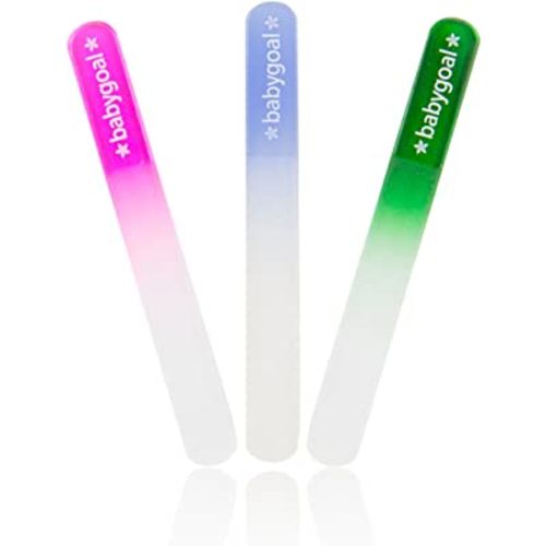 Newborn Baby Nail File 3 Pack with a Pouch, Emery Board Glass Crystal for Newborns, Toddlers, Infant, Babies & Young Children - Gift for Babies, New Moms 3NF03