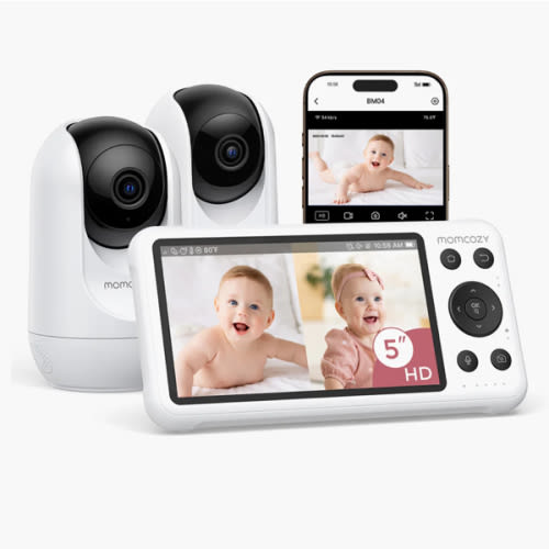 Momcozy 5-Inch Dual-mode Smart Baby Monitor with 2 Camera