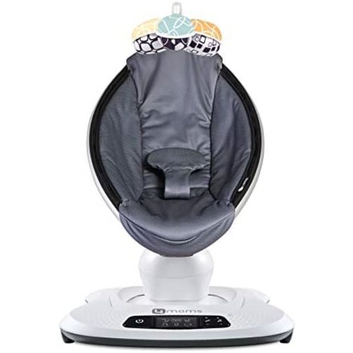 4moms® mamaRoo 4 Multi-Motion™ Baby Swing, Bluetooth Baby Rocker with 5 Unique Motions, Cool Mesh Fabric, Dark Grey
