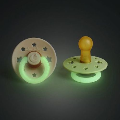 Itzy Ritzy Glow in The Dark Pacifiers 6-18m - Sage - 2pk: BPA-Free, Rubber Material