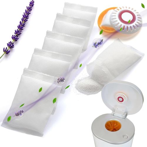 NewKe 6 Pack Lavender Scent Baking Soda Refills for Puck Baking Soda Cartridge, Diaper Pail Deodorizer Replacement Compatible with Munchkin Step and Pall Diaper Pails
