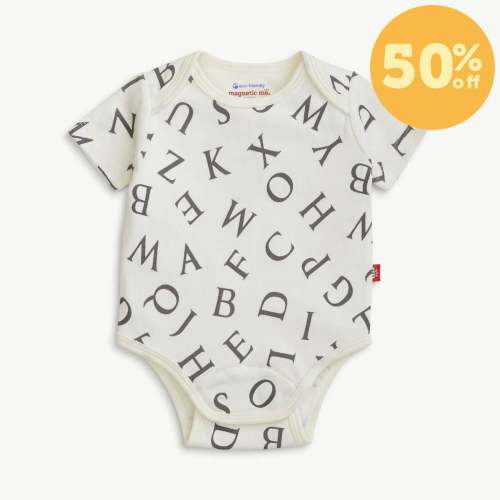 love letters organic cotton magnetic bodysuit – Magnetic Me