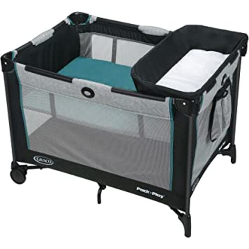 Graco Pack 'n Play Simple Solutions Playard | Includes Integrated Diaper Changer, Darcie, 39.5x28.5x29 Inch (Pack of 1)