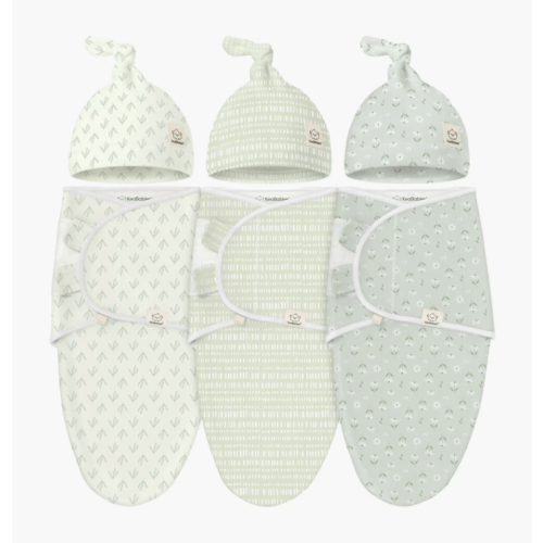 3-Pack Soothe Swaddle Wraps with Knot Hats