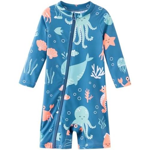 UMELOK Baby Boy Swimsuit UPF 50+ Sun Protection Rash Guard Swimwear