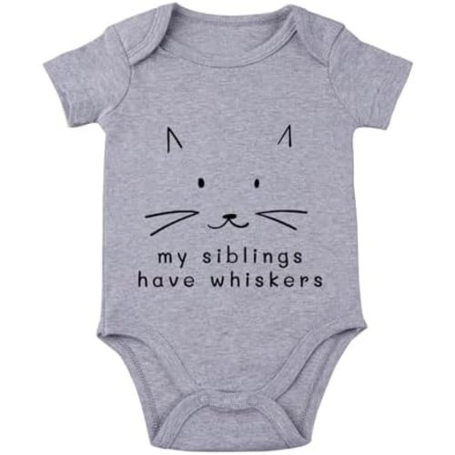 My Siblings Have Paws Bodysuit Baby Paws Romper Cat Whiskers Bodysuit Cute Baby Clothes Newborn Sibling Announcement Bodysuit