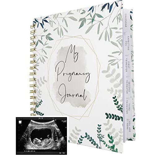 Pregnancy Journal Memory Book for Expecting Moms - Calendar for Pregnancy Planner - Weekly Monthly Organizer to Track Milestones - Hardcover with Keepsake Pocket - Gift for First Time Moms