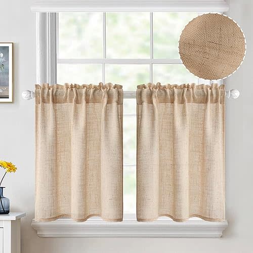 Curtains - 26" x 24" Tan Beige