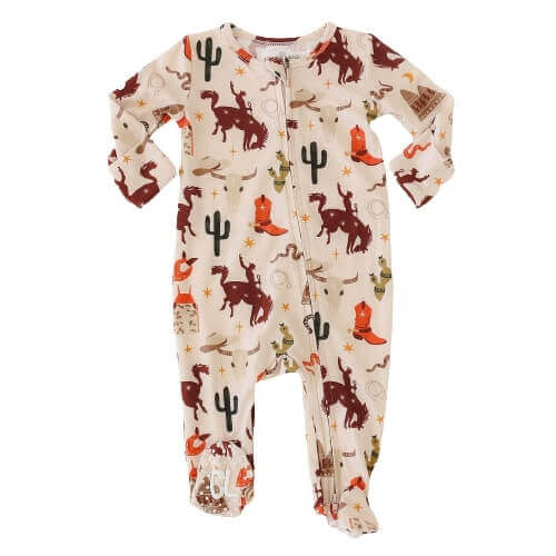 Giddy Up Zipper Footie