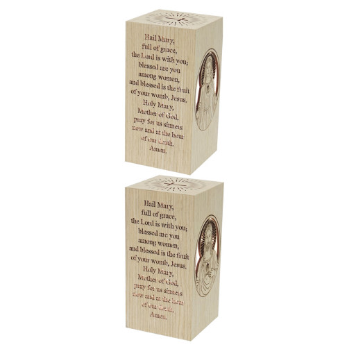 Hail Mary LED Wooden Night Light