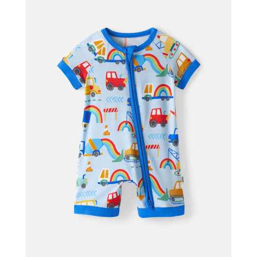 Rainbow Trucks Shorty Zippy | Little Sleepies