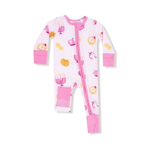 Hanukkah Pink 2 Way Zipper Romper | Twinkle Twinkle Little One (6-12 months)
