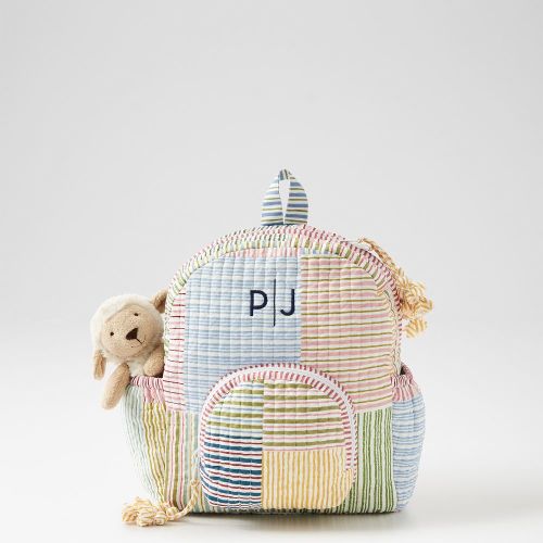 Block Print Quilted Backpack