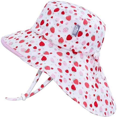 JAN & JUL Girls' Grow-with-Me Cotton Adventure Sun Hat with Large Brim