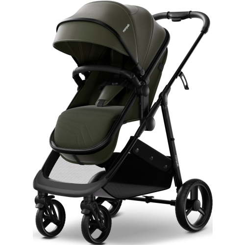 Mompush Wiz 2-in-1 Baby Stroller with Bassinet Mode, Reversible Seat and Large Canopy, Forest, 22.3LB, Unisex