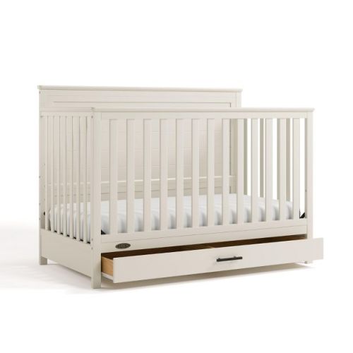 Graco Tristan 5-in-1 Convertible Crib with Drawer - Frosted Oat