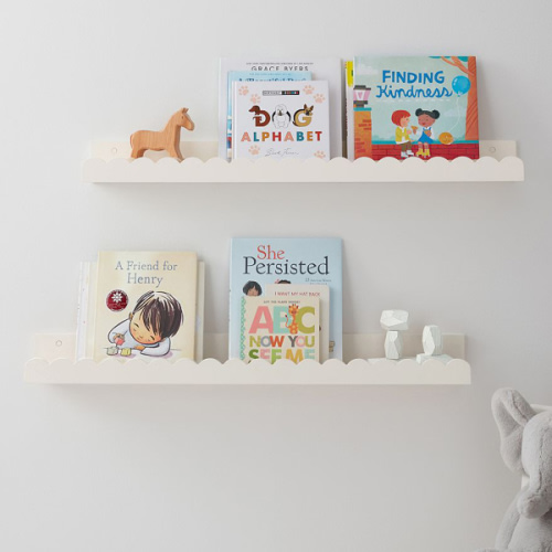 Pottery Barn Kids - White Scalloped Shelving (36")