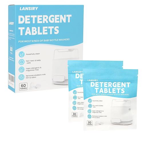 Bottle Washer Tablets, Detergent Tablets for Momcozy Baby Brezza Papablic Bottle Washers, 60 Pcs