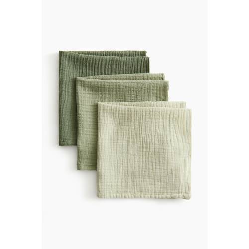 Beige/white 3-Pack Muslin Cloths at H&M Home | H&M US