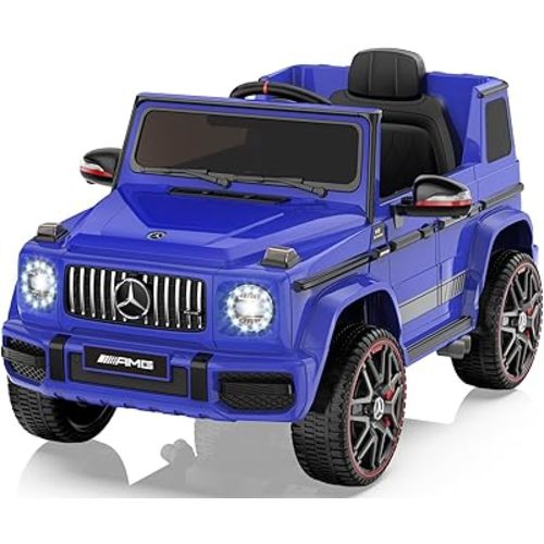 ANPABO Licensed Mercedes-Benz G63 Car for Kids, 12V Ride on Car w/Parent Remote Control, LED Headlights, Music Player & Horn, Soft Start, Low Battery Prompt, Kids Electric Vehicle, Blue