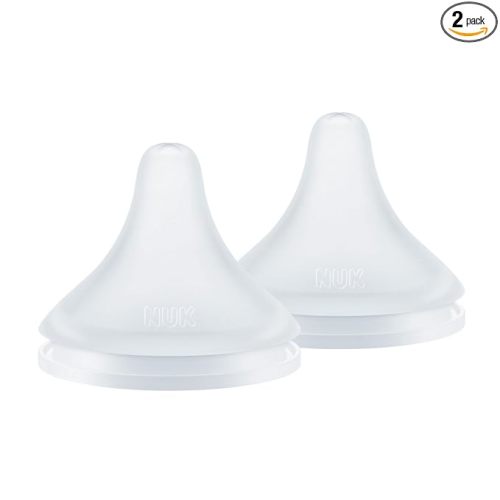 NUK Perfect Match, Medium Flow, Soft Silicone Nipple with Anti-Colic Vent, 2 Pack, BPA-Free