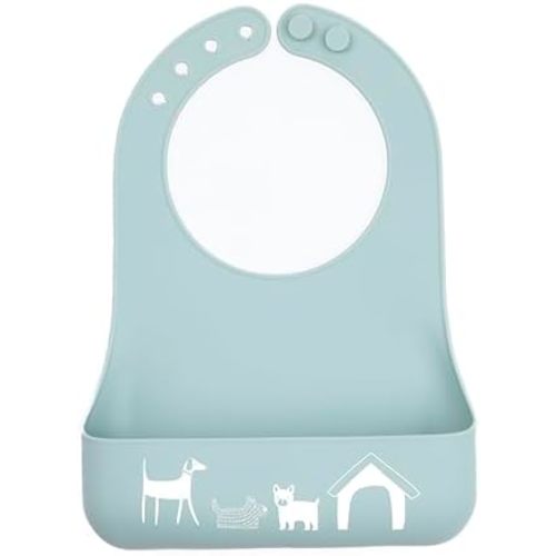 Bella Tunno Little Bites Bib – Silicone Baby Bibs for Infant Girls and Boys Ages 3-12 Months, BPA Free Soft Silicone Bib