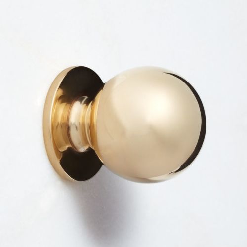 Avery Round Unlacquered Brass Knob 1.25"