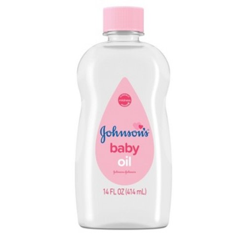 Johnson's Baby Body Pure Mineral Oil, Gentle & Soothing Massage Oil for Dry Skin - Original Scent - 14 fl oz