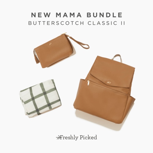 Butterscotch New Mama Bundle - Diaper Bag, Pouch, Swaddle
