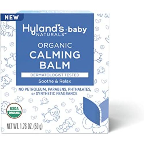 Hyland's Baby Organic Calming Balm, Soothe and Relax, With Organic Lavender, Eucalyptus, and Bergamot Fruit Oil, Safe and Gentle, Dermatologist Tested, 1.76 oz.