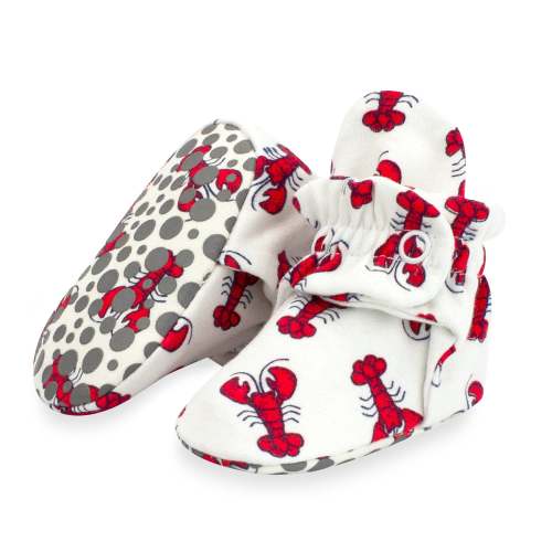 Lobsters Organic Cotton Gripper Baby Bootie