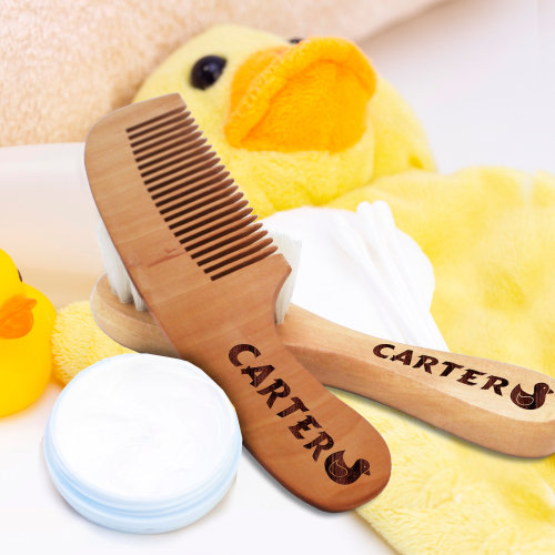 Custom New Baby Gift, Personalized New Baby Girl Gift, Engraved New Baby Boy Gift, Customized Baby Brush and Comb Set