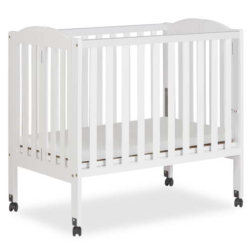 Dream On Me 2-in-1 Folding Portable Mini Crib, White