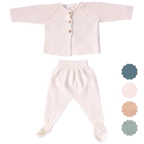 Micu Micu Newborn Girl Boy Clothes, 100% Organic Cotton, Knitted, Seamless, Soft and Breathable Baby Clothing