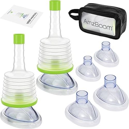 Choking Rescue Device,Portable Anti-Choking Device 2-Pack,Airway Suction Units,with 4 Mask Sizes, Easy to Use, Home Safety Kit.Emergency Anti-Choking Aid for Home