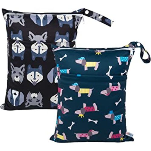 2pcs Wet Dry Bags Waterproof, Reusable