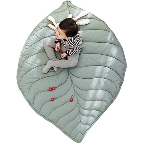 Kumprohu Toddler Play Mat, Crawling Cushion Leaf Type, Cotton Soft Baby Sleeping Mats, Floor Carpet Baby Gym, Activity Room Decor Crawling Blanket Pad