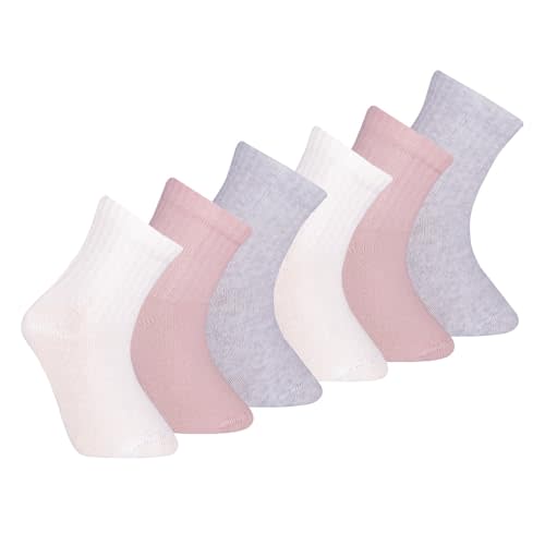 Petit Minou Bella Seamless-Toe Turkish Cotton Ribbed Crew Socks - Stylish and Cozy 6-Pack Baby & Toddler Socks