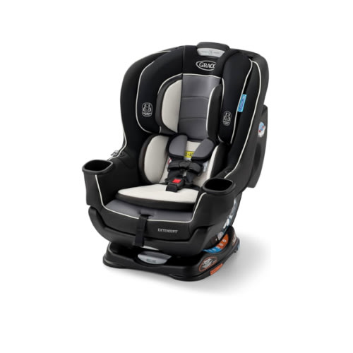 Graco Extend2Fit Convertible Baby Car Seat, Rear and Forward Facing, Adjustable Extension Panel for Extra Legroom, Gotham
