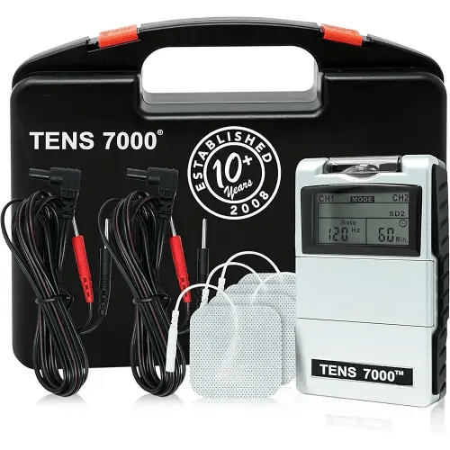 TENS 7000 Digital TENS Unit with Accessories - Muscle Stimulator Machine for Back Pain Relief, Sciatica, Neck, Nerve, Shoulder, Hip, Elbow, Muscle Pain Relief