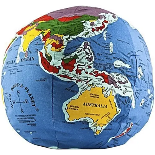 Classic Political Earth - The Original Soft & Huggable Planet Earth. 600 Places Labeled. Educational Toy for Kids 3+, Teens, Adults, Teachers and Parents.