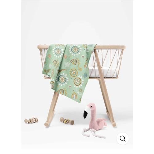 Sand Paintings (Green) - Muslin Baby Swaddle Wrap