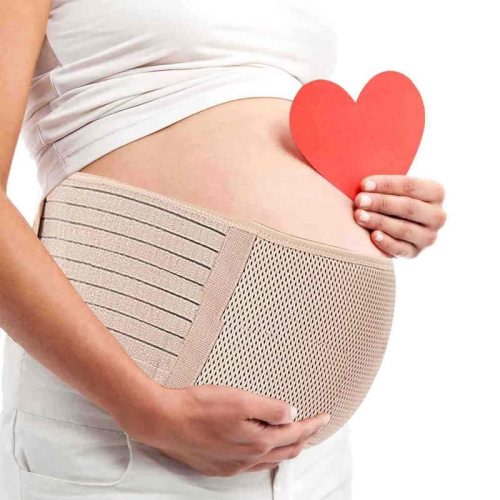 AIWITHPM Belly Band for Pregnancy Maternity Belt Pregnancy Support Belt Bump Band Abdominal Brace Belt - Relieve Lower Back, Pelvic and Hip Pain (Brown/Plus size)